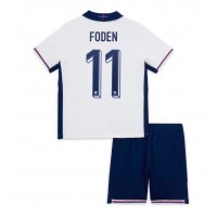 Fotballdrakt Barn England Phil Foden #11 Hjemmedraktsett EM 2024 Kortermet (+ Korte bukser)